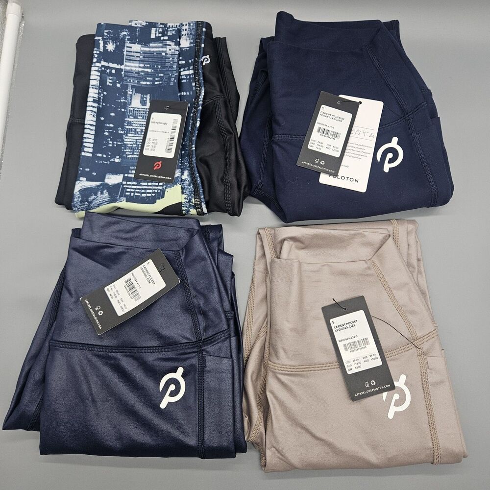 NWT Peloton Leggings Lot Of 4 Womens S Cadent High Rise Cire Gym Athleisure